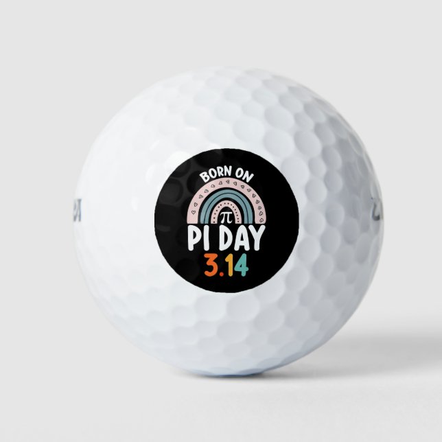 Born On Pi Day Birthday Math Funny Golf Balls (Front)