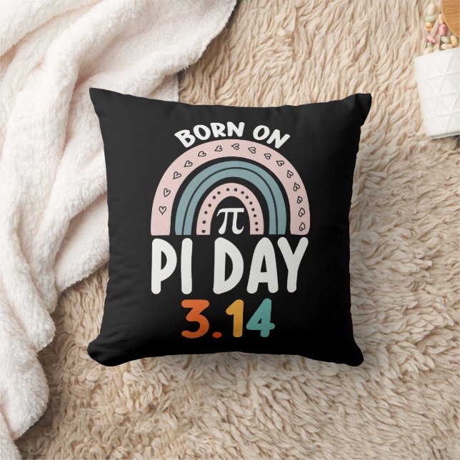 Born On Pi Day Birthday Math Funny Throw Pillow (Blanket)