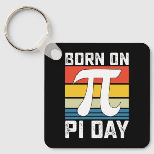 Born On Pi Day Birthday Math Mathematics Keychain