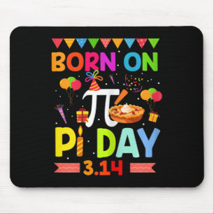 Born On Pi Day Birthday Math Teacher 3.14 Cake Gif Mouse Pad