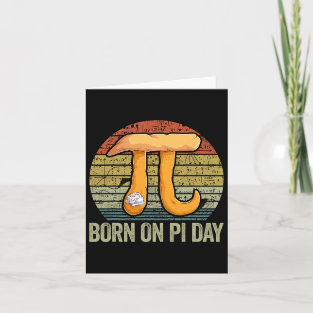Born On Pi Day Shirt  Card (Front)