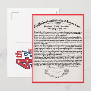 Born on the 4th of july a patriotic celebration holiday postcard
