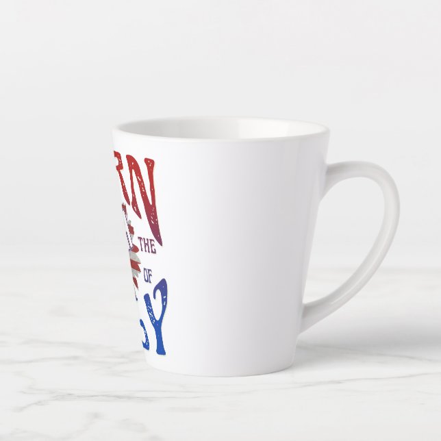 BORN ON THE 4TH OF JULY  LATTE MUG (Right)