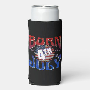 BORN ON THE 4TH OF JULY SELTZER CAN COOLER