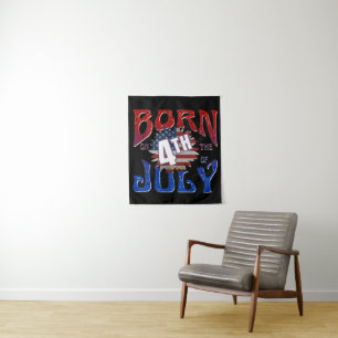 BORN ON THE 4TH OF JULY TAPESTRY