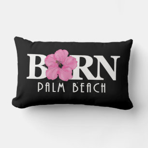 BORN Palm Beach Florida Pink Lumbar Pillow