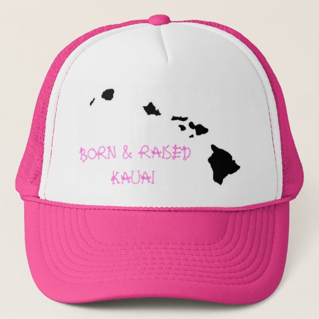 BORN & RAISED KAUAI TRUCKER HAT (Front)