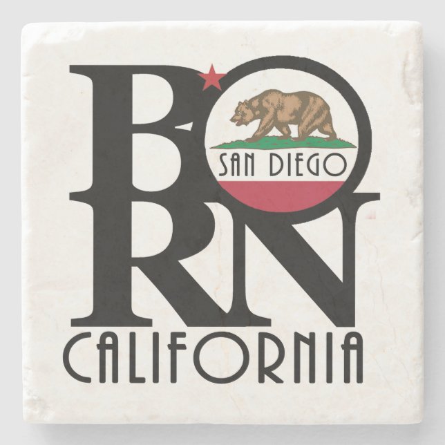 BORN San Diego Stone Coaster (Front)