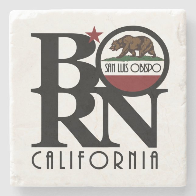 BORN San Luis Obispo Stone Coaster (Front)