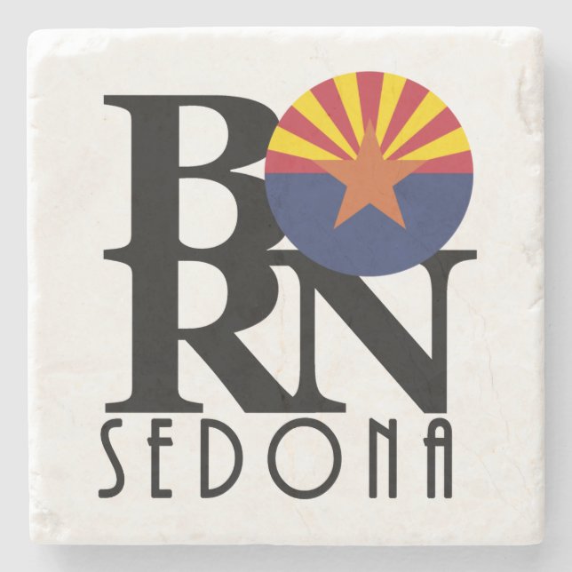 BORN Sedona Arizona Stone Coaster (Front)