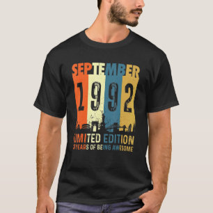 Born September 1992 Birthday 30th T-Shirt