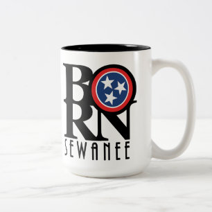 BORN Sewanee Tennessee 15oz Two-Tone Coffee Mug
