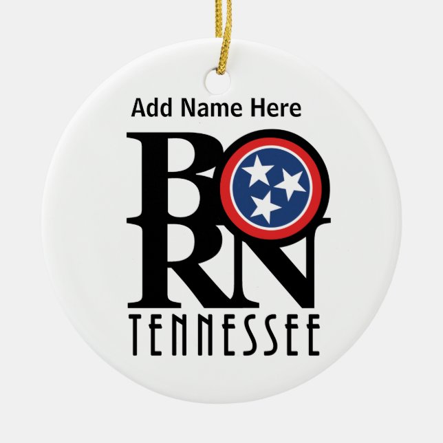 BORN Tennessee Ceramic Ornament (Front)