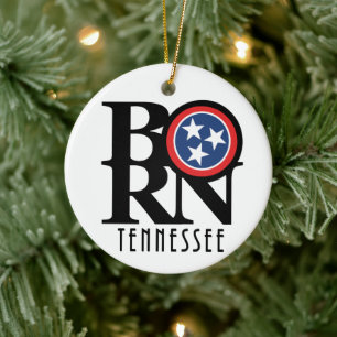 BORN Tennessee Ceramic Ornament