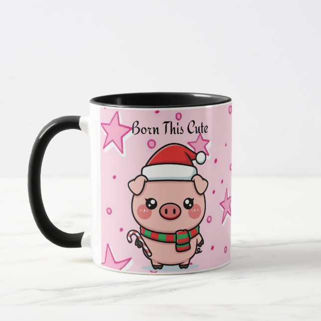 Born This Cute | Cute Mini Pig Coffee Mug (Left)