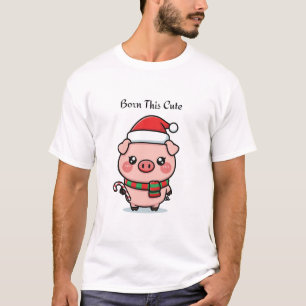 Born This Cute   Cute Mini Pig Graphic T-Shirt