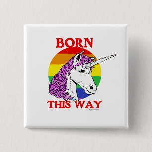 Born this way 2 inch square button