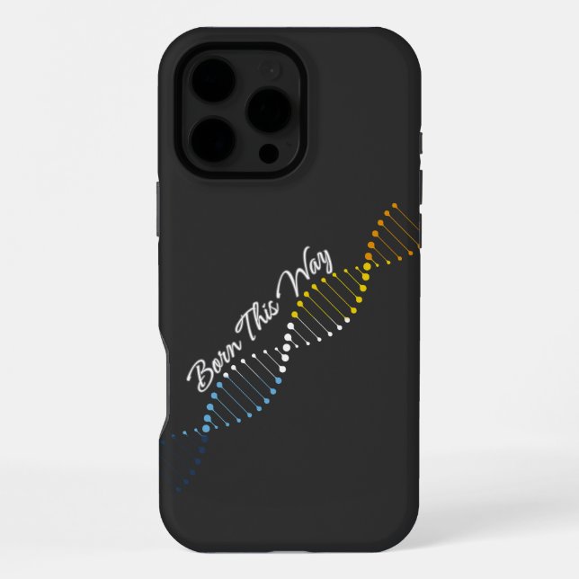 Born This Way - AroAce Pride DNA  iPhone Case (Back)