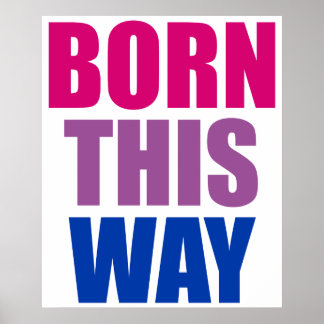 Born This Way Bisexual Bi Pride LGBTQ Poster