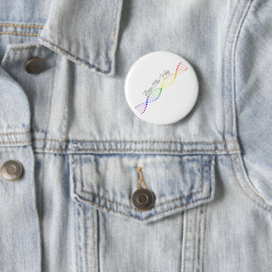 Born This Way LGBTQ Pride DNA Rainbow Equality 2 Inch Round Button
