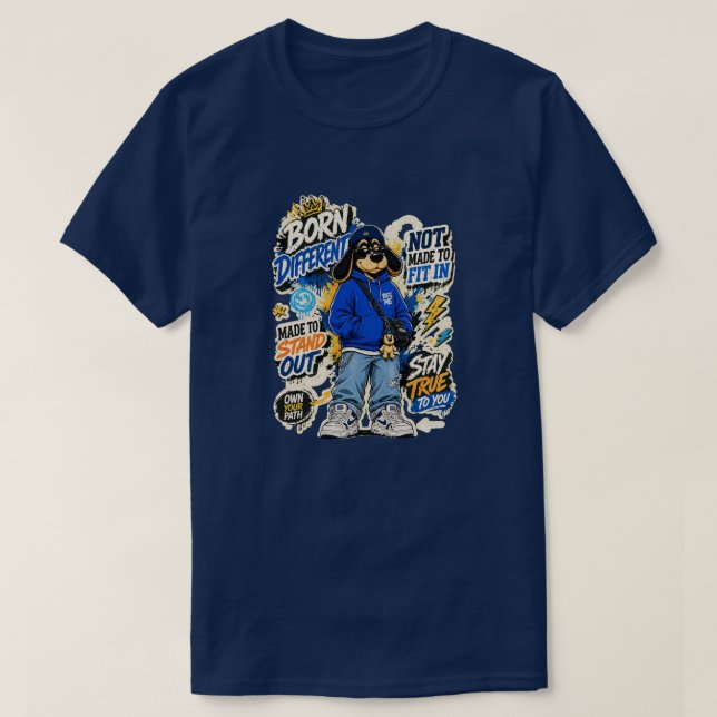 Born Tired Funny T-Shirt for Exhausted Adults (Design Front)