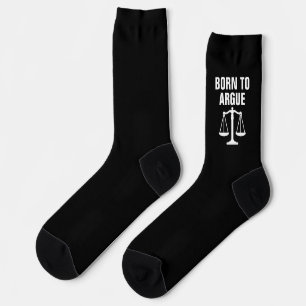 BORN TO ARGUE,Unique Attorney Gifts Socks