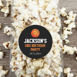 Born To Ball Basketball Themed Kids Birthday Classic Round Sticker<br><div class="desc">Elevate your kid's basketball birthday party with our classic round  Born To Ball stickers! These eye-catching stickers feature a dynamic basketball design,  perfect for decorating favours,  invitations,  and more.  Impress your little ballers with this fun party essential!</div>