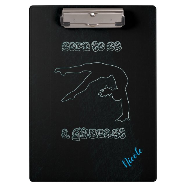 Born to be a Gymnast Sketch Clipboard (Front)