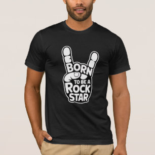 Born to Be a Rock Star – Bold Hand Gesture Music T T-Shirt