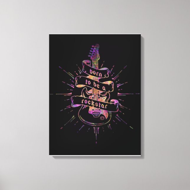 Born to be a Rock Star Canvas Print (Front)
