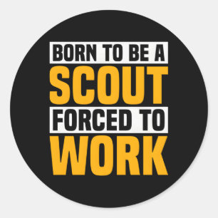 Born To Be A Scout Scouting Camg Scouts Classic Round Sticker