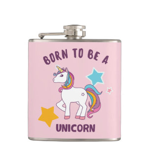 Born to be a Unicorn Hip Flask