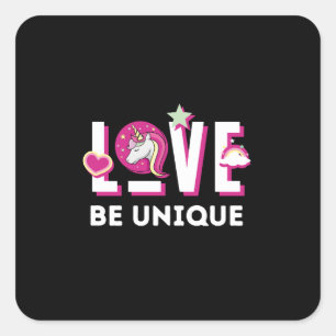 Born to Be a Unicorn Magical Fantasy Animal        Square Sticker