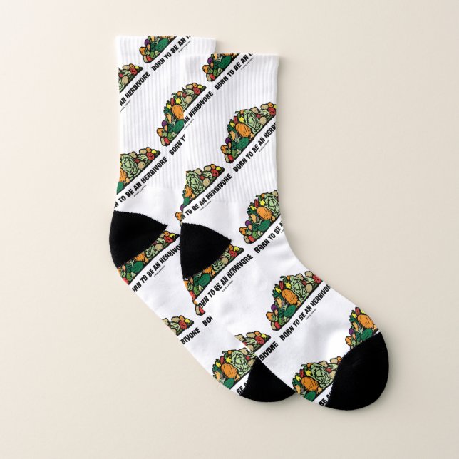 Born To Be An Herbivore (Pile Of Vegetables) Socks (Pair)
