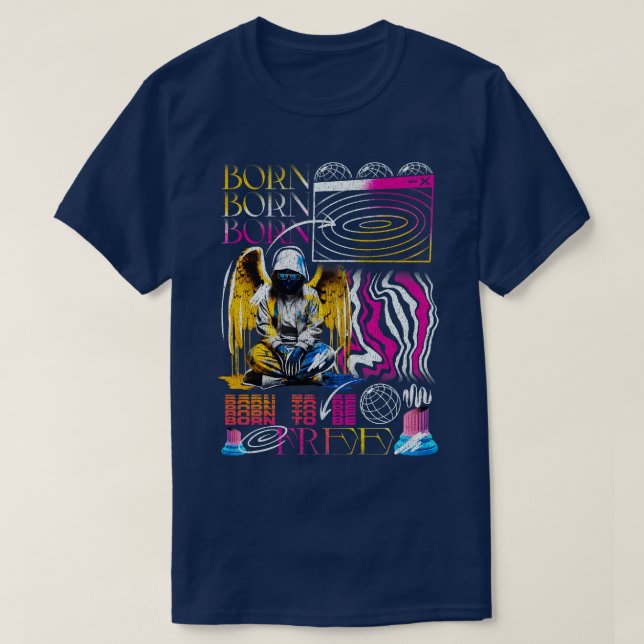 Born to be free art Surreal style T-Shirt (Design Front)
