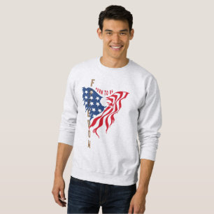 Born to Be Free Patriotic Eagle Men's Sweatshirt