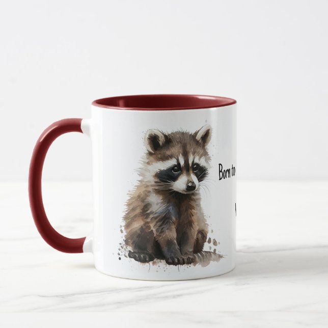 Born to be free raccoon mug (Left)
