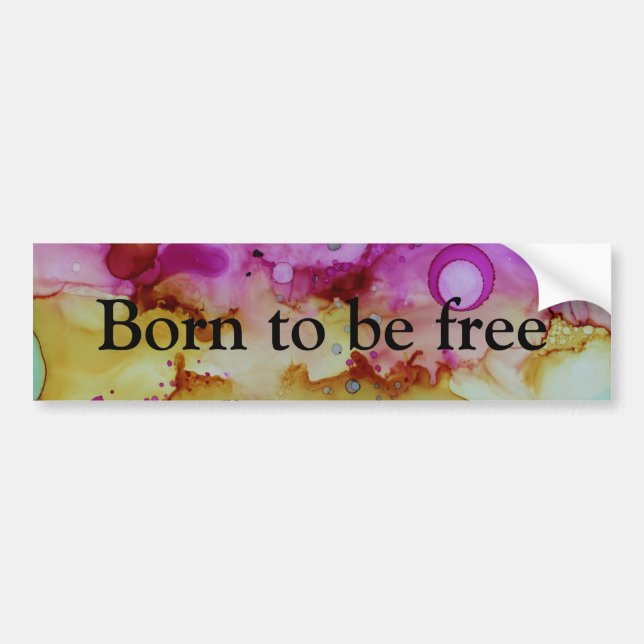 Born to be free sticker (Front)