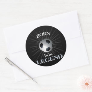 born to be legend classic round sticker