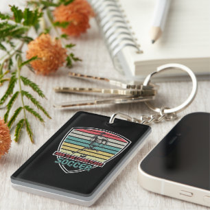 Born to be legend player soccer keychain