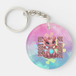 Born to Be Unique – Dragon Heart Cute Baby Dragon  Keychain