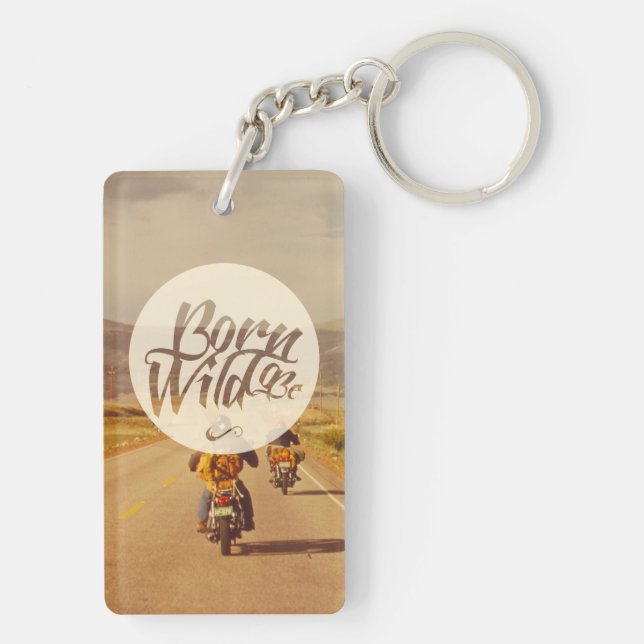 Born to be wild keychain (Back)