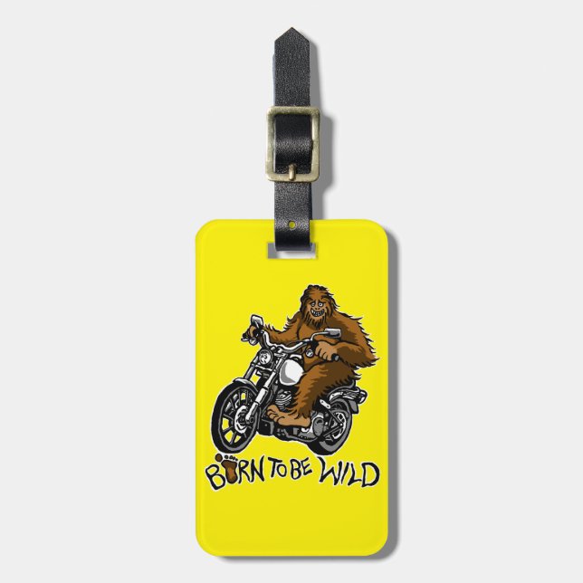 Born to be wild luggage tag (Front Vertical)