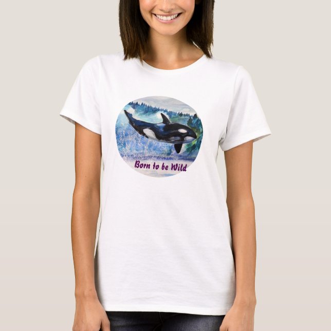 Born to be wild Orca Art Tank Top, (Front)