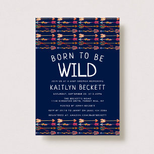 Born To Be Wild Tribal Boho Arrows Baby Shower Invitation