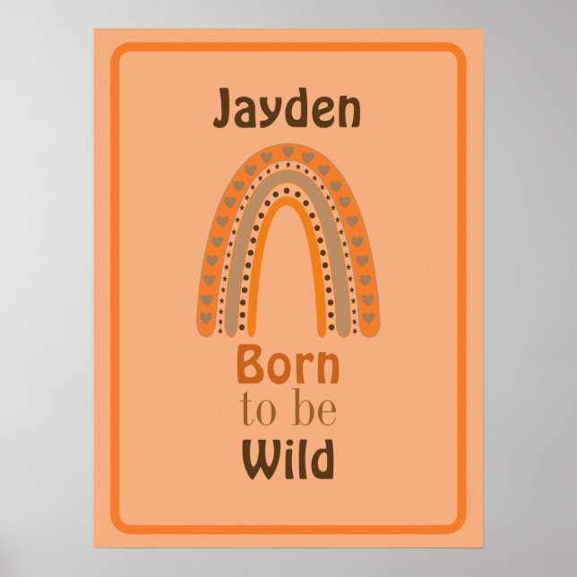 Born to be Wild with Name Poster (Front)
