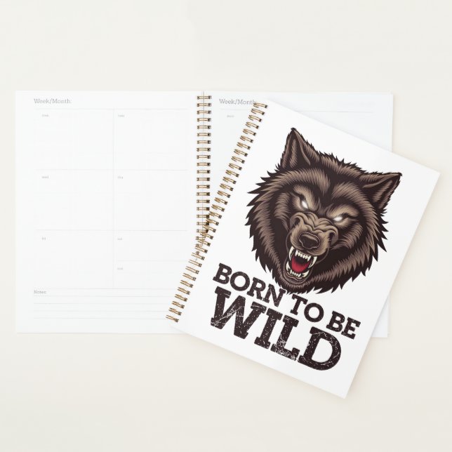 Born to Be Wild Wolf: Untamed Alpha Spirit Planner (Display)