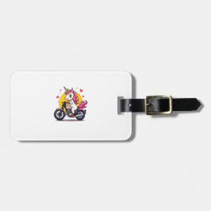Born To Bike Unicorn I Motorcycle Fan Biker Fun Ta Luggage Tag