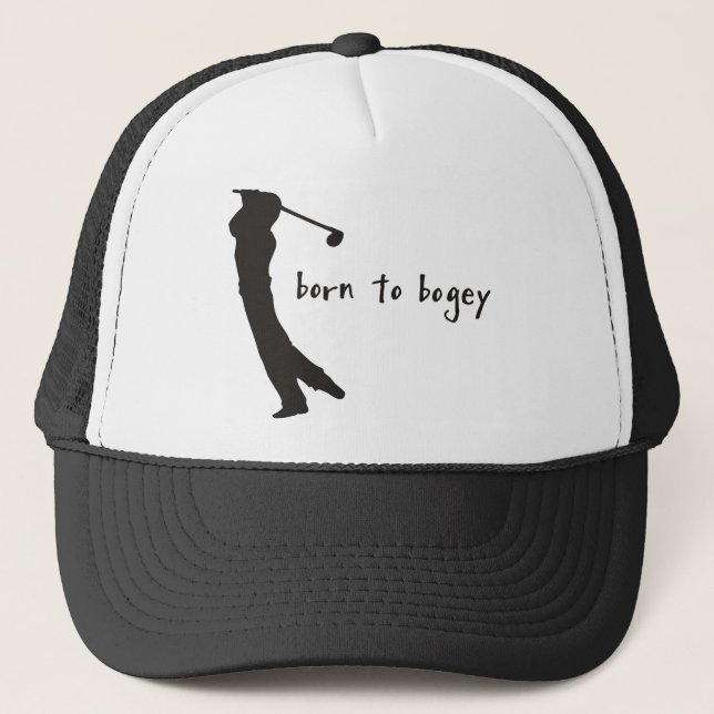 born to bogey trucker hat (Front)