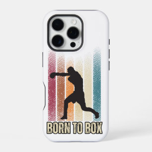 "Born to Box" Retro Boxing Art iPhone 16 Pro Case